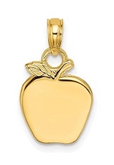 alluring polished apple gold baby charm